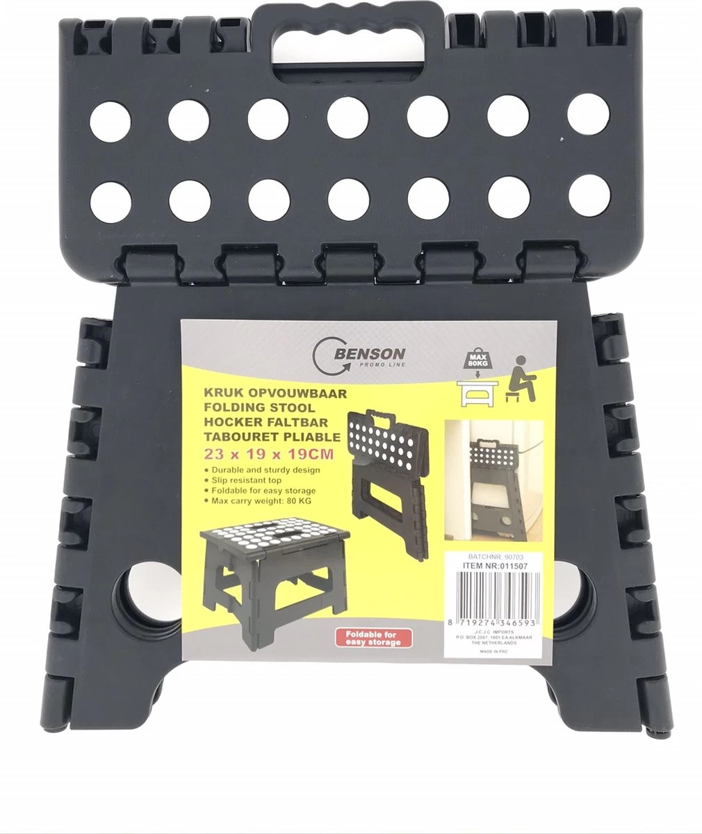 Opvouwbare Kruk - Keukentrap - Zwart - Afbeelding 7