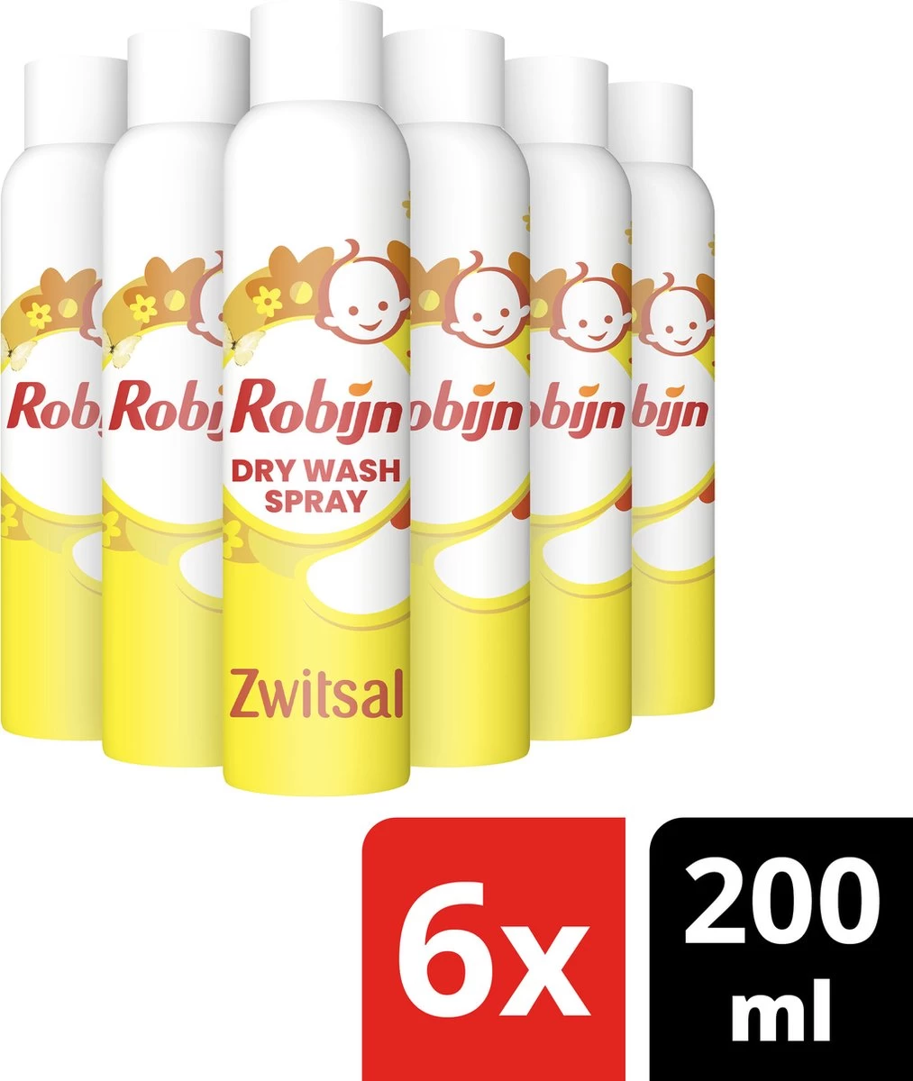 Robijn Zwitsal Dry Wash Spray - 6 X 200 Ml - Voordeelverpakking - Afbeelding 3
