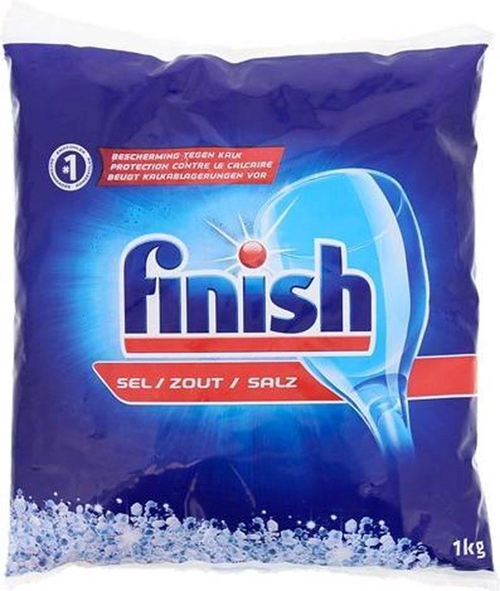 Finish Zout Vaatwaszout 3 Kg + Finish Glansspoelmiddel 3 Stuks - Afbeelding 2