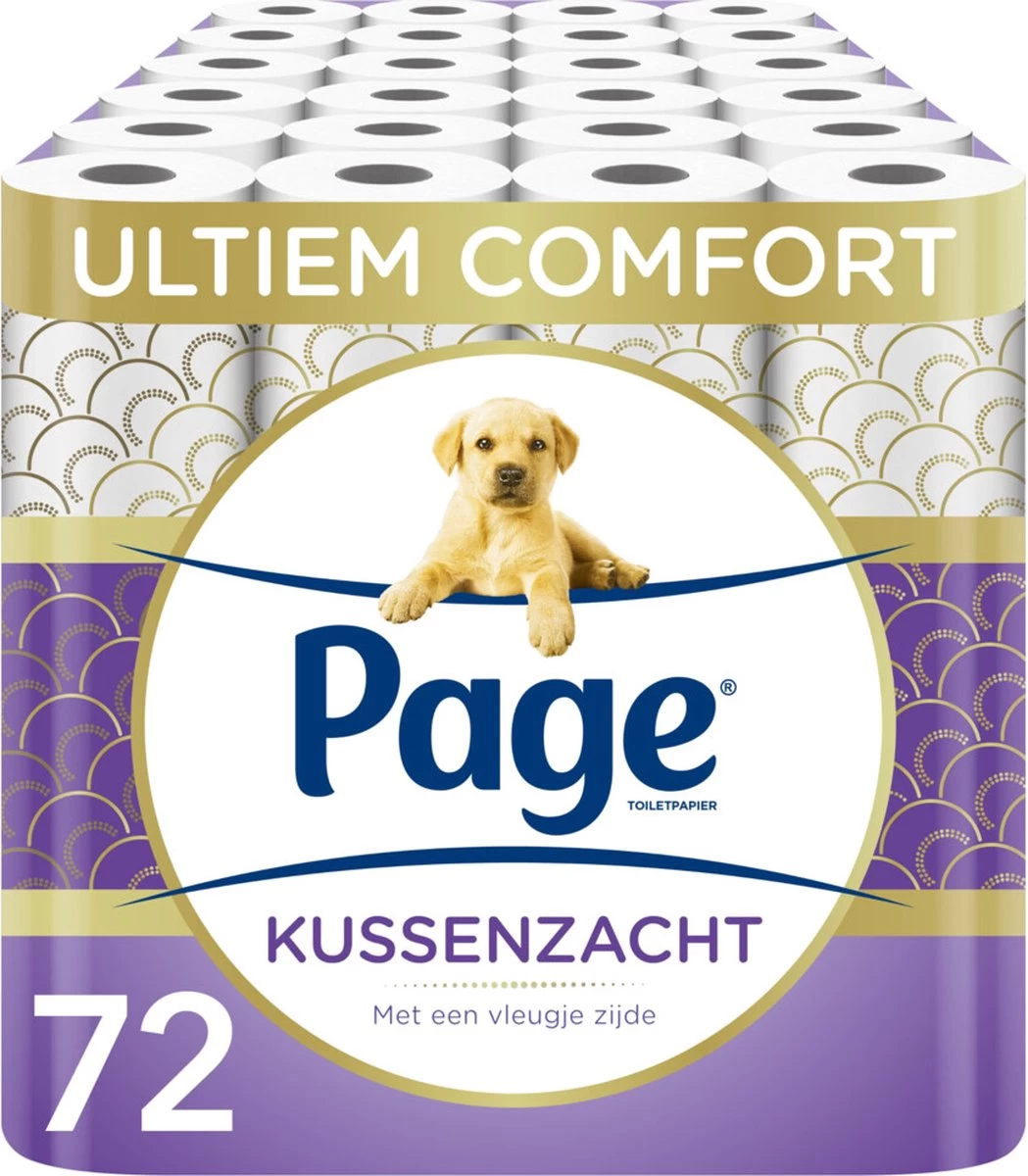 Page Toiletpapier - 72 Rollen - Kussenzacht Wc Papier (3-laags) - Voordeelverpakking