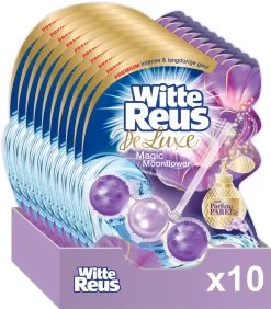 Witte Reus DeLuxe Toiletblok - Magic Moonflower - WC Blokjes Voordeelverpakking - 10 Stuks