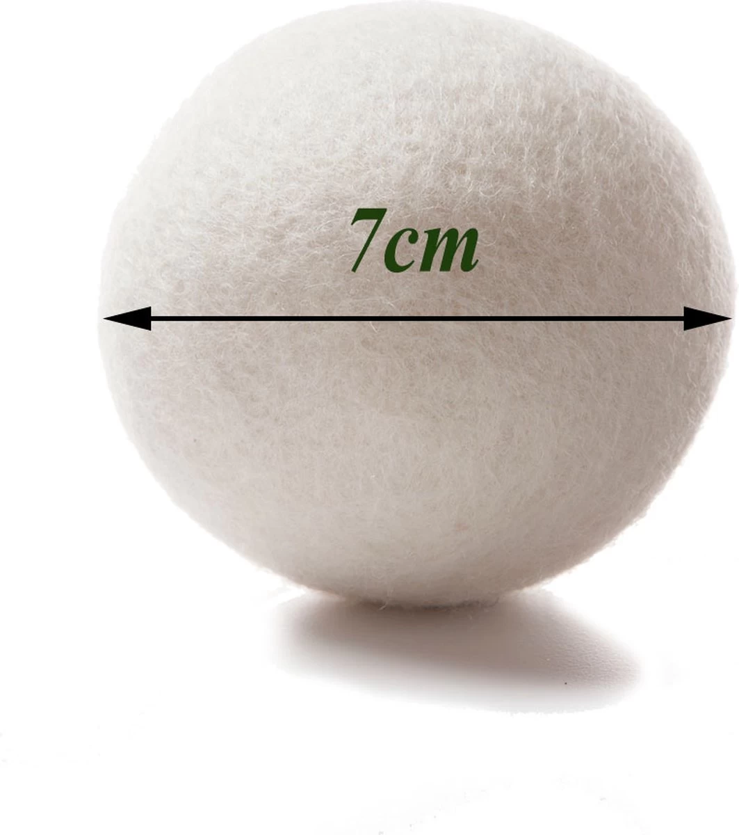 Geniet Van Gemak® | Herbruikbare Wollen Drogerballen | Wasbollen | Schaapswol | Duurzame En Energiebesparende Wasballen | 6 XL Drogerballen - Afbeelding 6