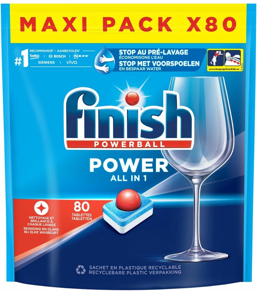 Finish Power All In One Regular Vaatwastabletten - 80 Stuks - Afbeelding 7