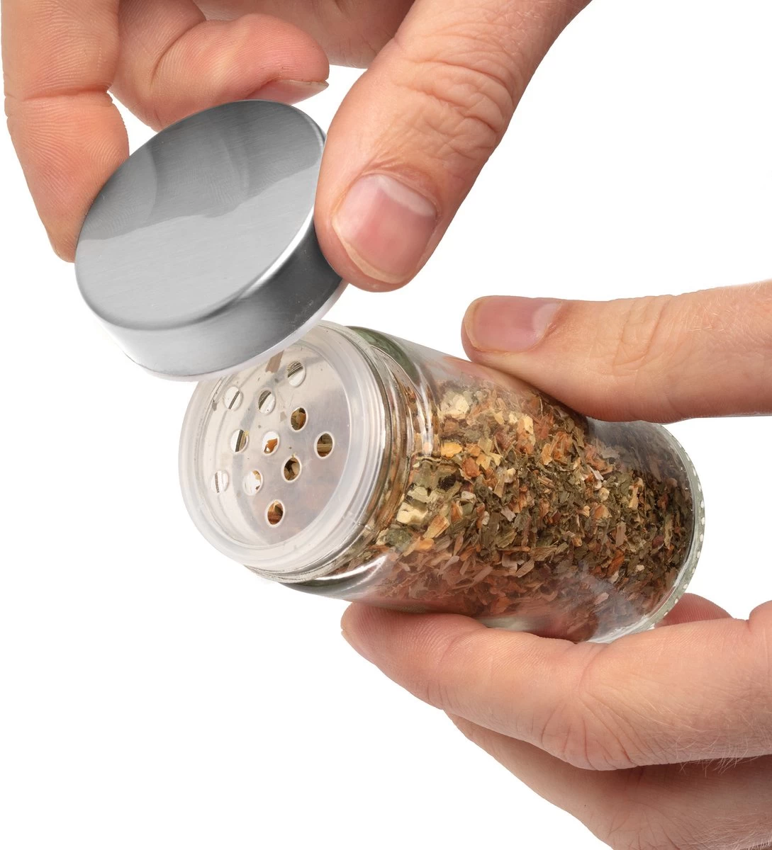 Pazzo Goods - Kruidenrek Staand - Kruidenrek Met Potjes - Zilver - RVS - Kruidenrek Draaibaar - 20 Kruidenpotjes - Inclusief Stickers & Stift - Kruiden Carrousel - Afbeelding 6