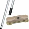 Houten Schrobborstel/schrobber Inclusief Metalen Telescoopsteel Zilver 200 Cm