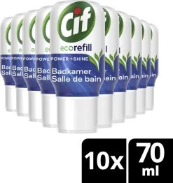 Cif Power & Shine Badkamer Ecorefill Capsule - 10 X 70 Ml - Voordeelverpakking