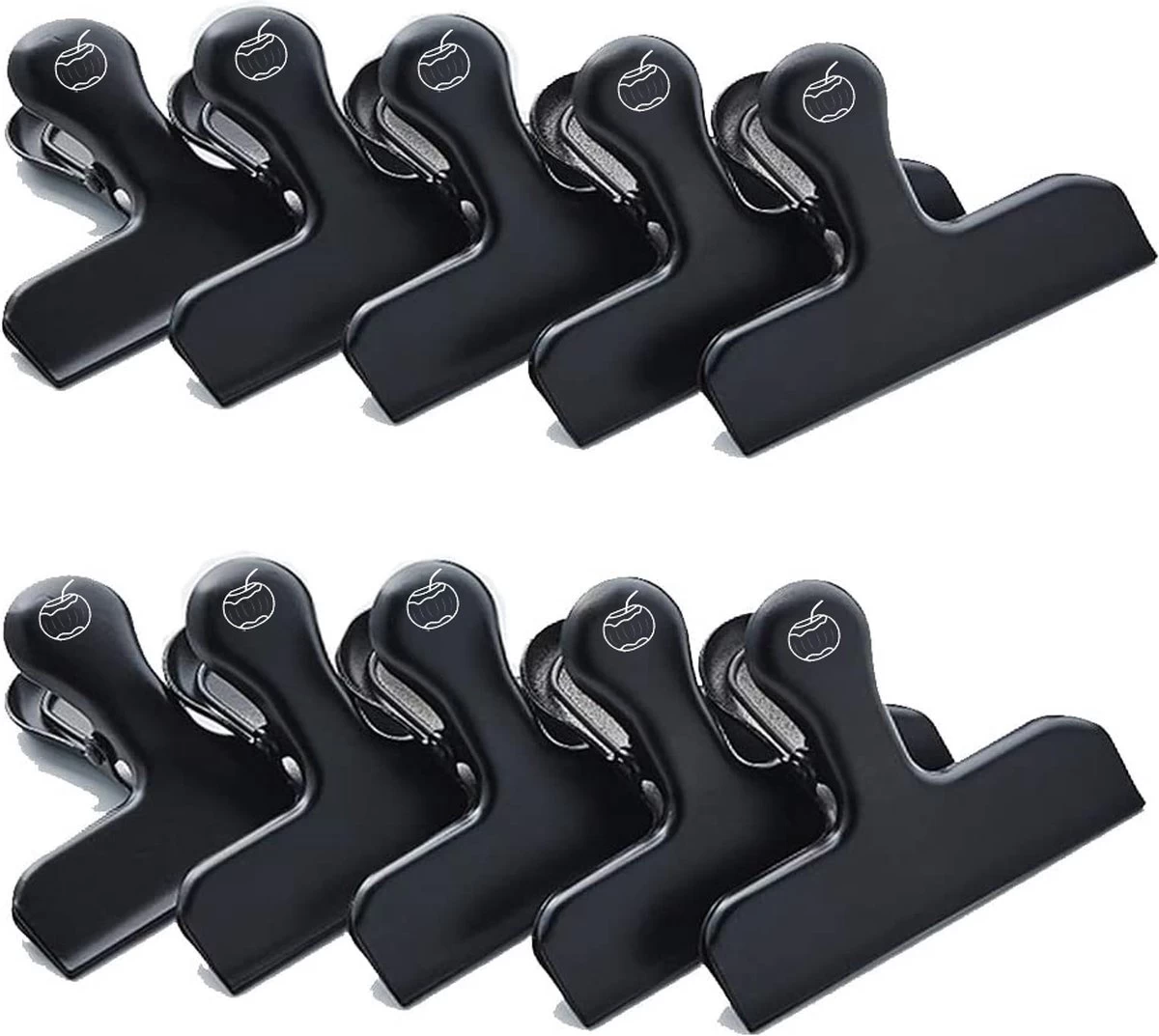 Bangosa® Vershoudclips - Afsluitclips - Vershoud Knijpers -Zaksluiter - Vershoudklemmen - RVS - 10 Stuks