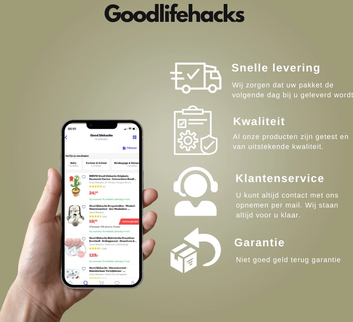 Goodlifehacks Originele XL 6 Stuks Drogerballen - Wasbollen - Wasverzachter - Zero Waste Dryerballs - Duurzaam - Herbruikbare Droogballen - Wit & Grijs - Energie Besparen - Afbeelding 5