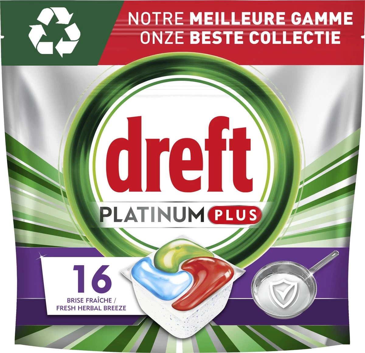 Dreft Platinum Plus All In One Machine Clean - Vaatwastabletten - 5 X 16 Tabletten - Afbeelding 4
