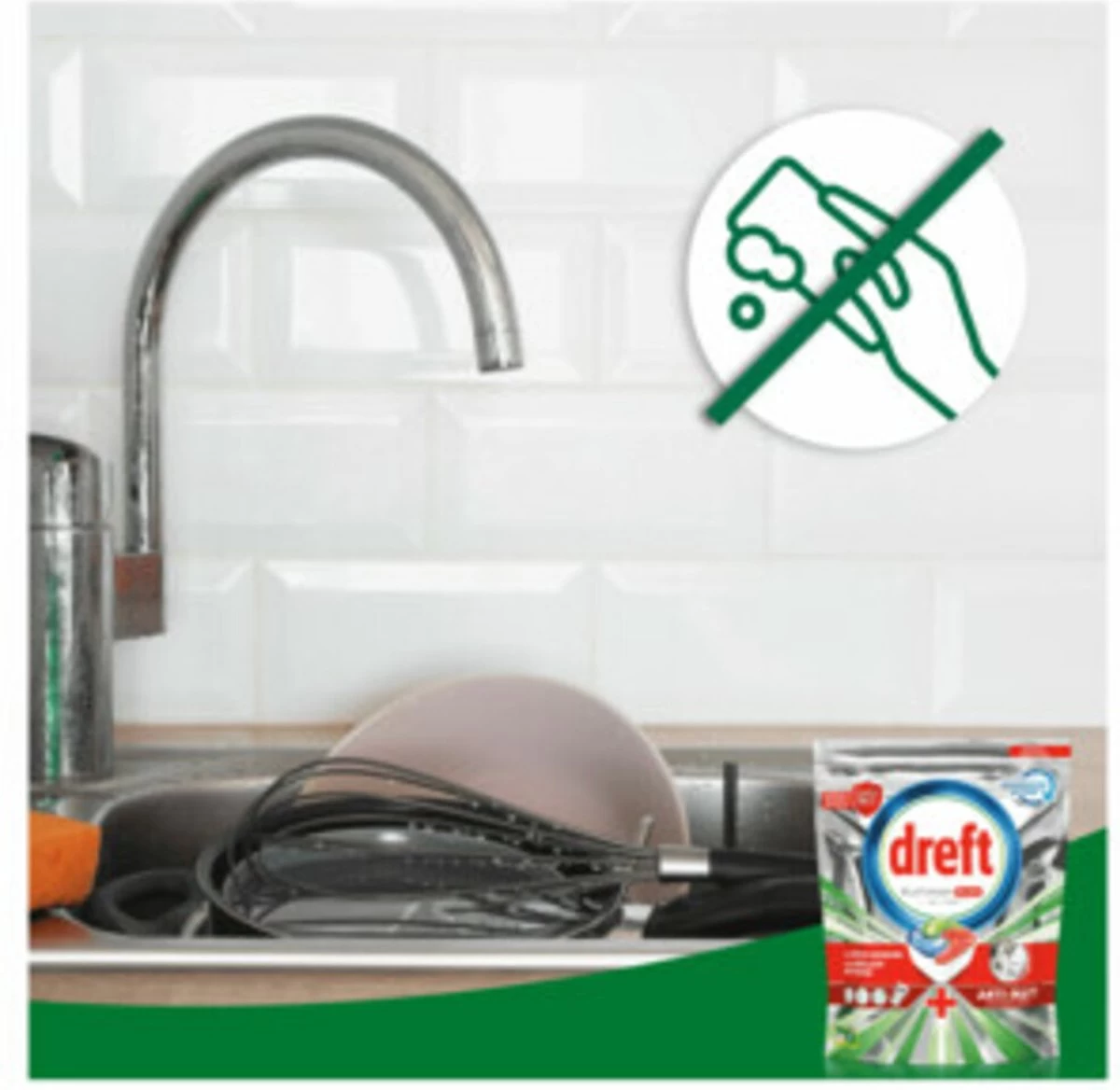 Dreft Platinum Plus All In One - Vaatwastabletten - Citroen - Voordeelverpakking 5 X 16 Stuks - Afbeelding 5