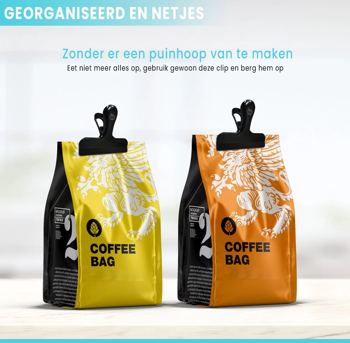 Bangosa® Vershoudclips - Afsluitclips - Vershoud Knijpers -Zaksluiter - Vershoudklemmen - RVS - 10 Stuks - Afbeelding 4