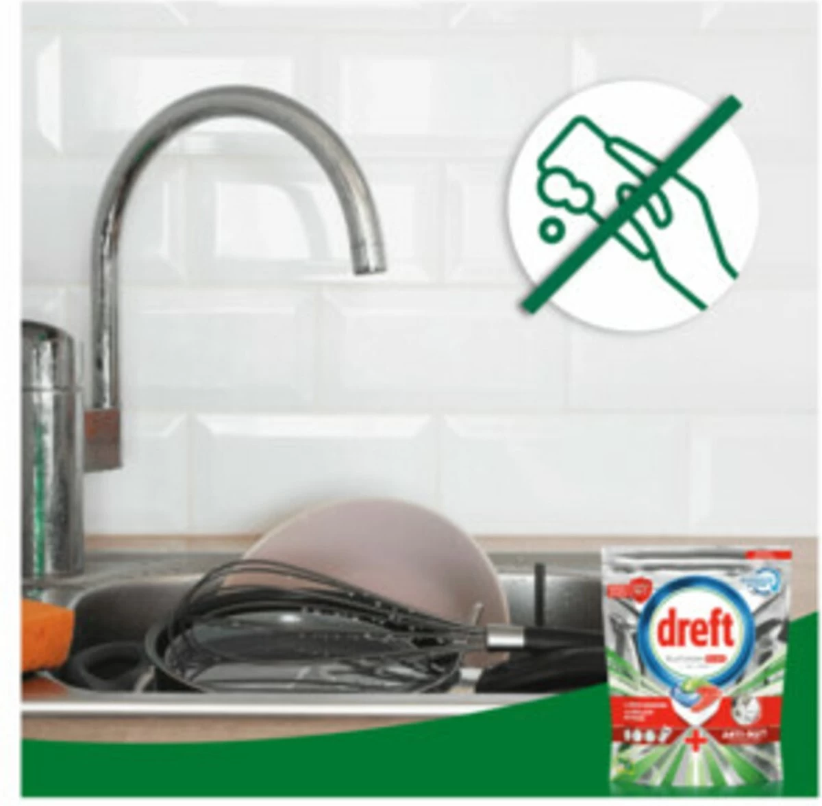 Dreft Platinum Plus All In One - Vaatwastabletten - Citroen - Voordeelverpakking 5 X 16 Stuks - Afbeelding 6