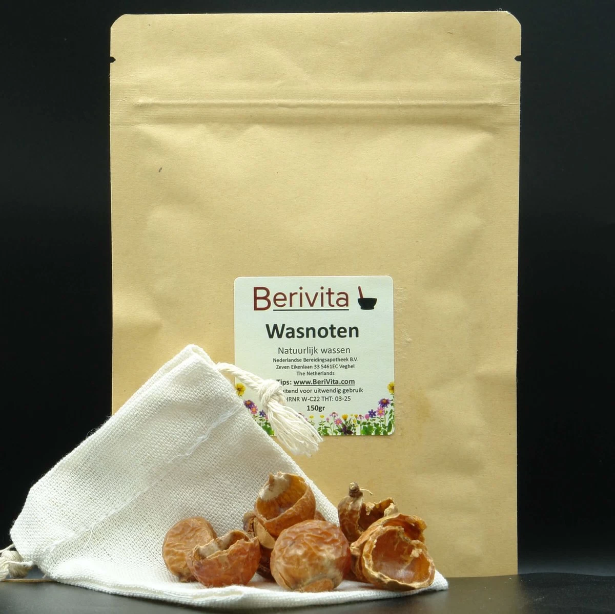 Wasbal 1x En Wasnoten 150gr Set - Wassen Zonder Wasmiddel - Wasnoten, Zeepnoten 150gr Met Waszakje En Wasbal Voor Wasmachine - Afbeelding 3