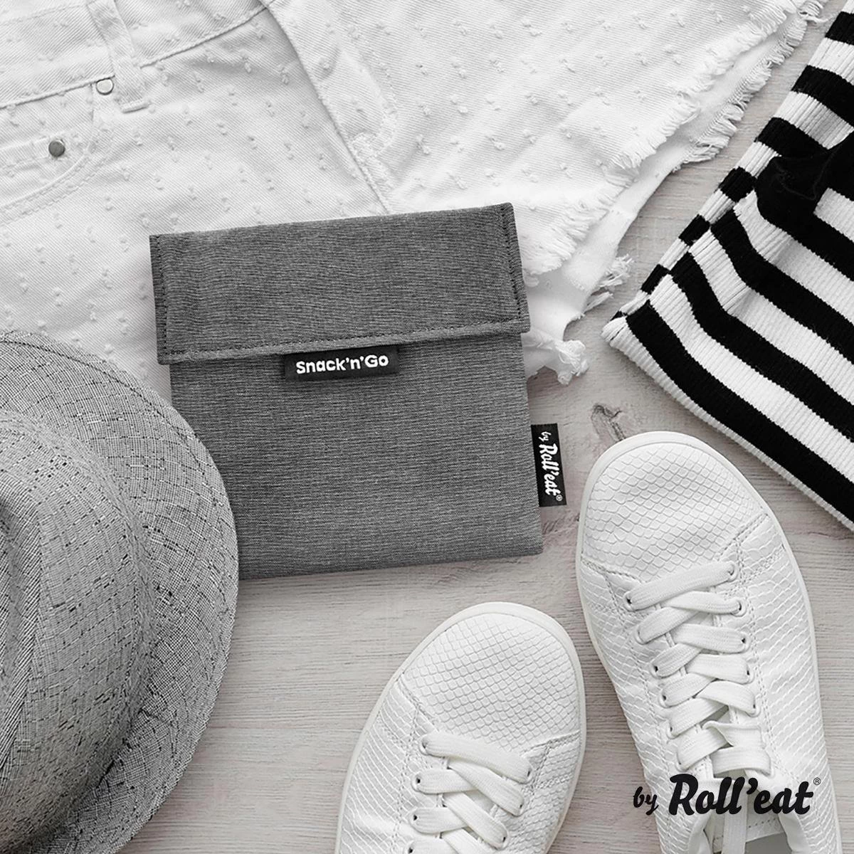 Roll'Eat Snack'n Go Herbruikbaar Boterhamzakje - Grijs - Afbeelding 3