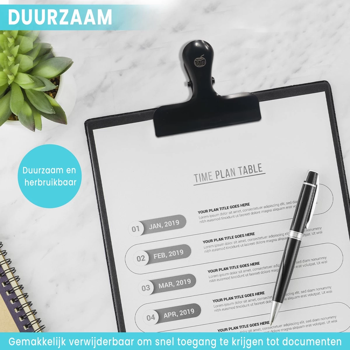 Bangosa® Vershoudclips - Afsluitclips - Vershoud Knijpers -Zaksluiter - Vershoudklemmen - RVS - 10 Stuks - Afbeelding 2