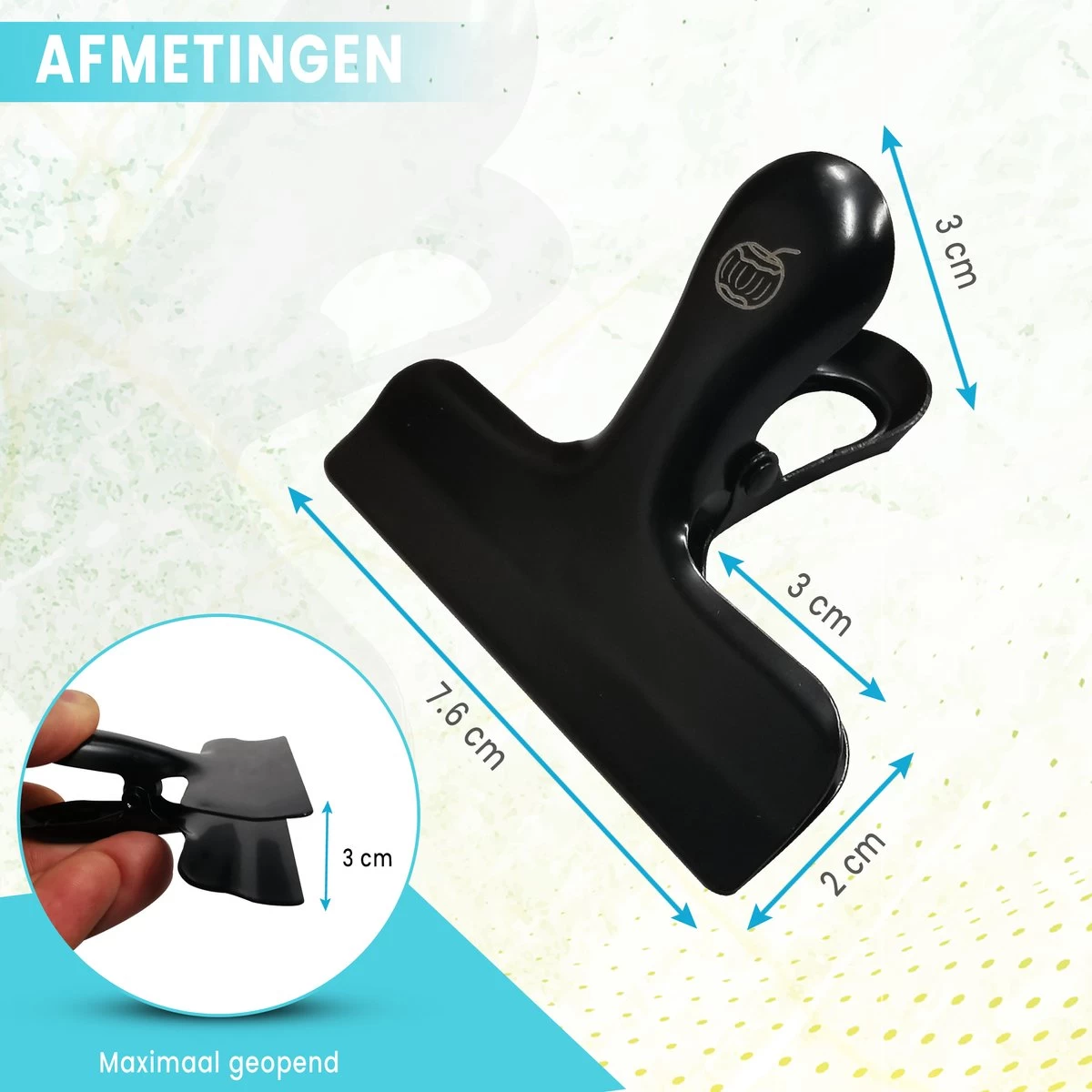 Bangosa® Vershoudclips - Afsluitclips - Vershoud Knijpers -Zaksluiter - Vershoudklemmen - RVS - 10 Stuks - Afbeelding 6