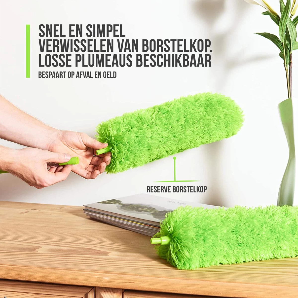 Strex Telescopische Plumeau Set Met Telescoopsteel - 60 Tot 140 Cm - Uitschuifbaar - Flexibel - Microvezel Ragebol - 5-Delige Schoonmaak Set - Afbeelding 9