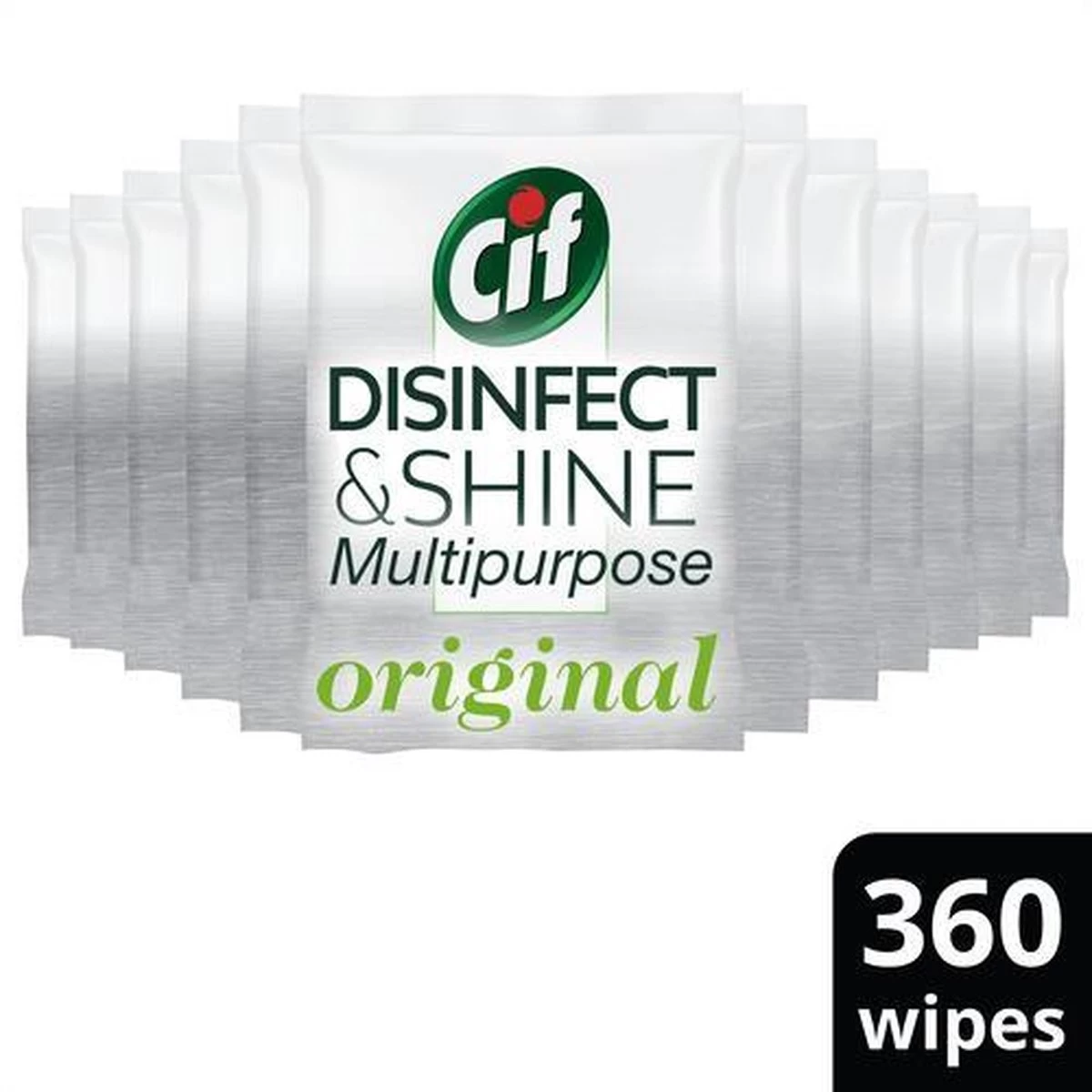 Cif Disinfect & Shine Wipes Original Desinfectie Schoonmaakdoekjes - 12 X 30 Doekjes - Voordeelverpakking - Afbeelding 4