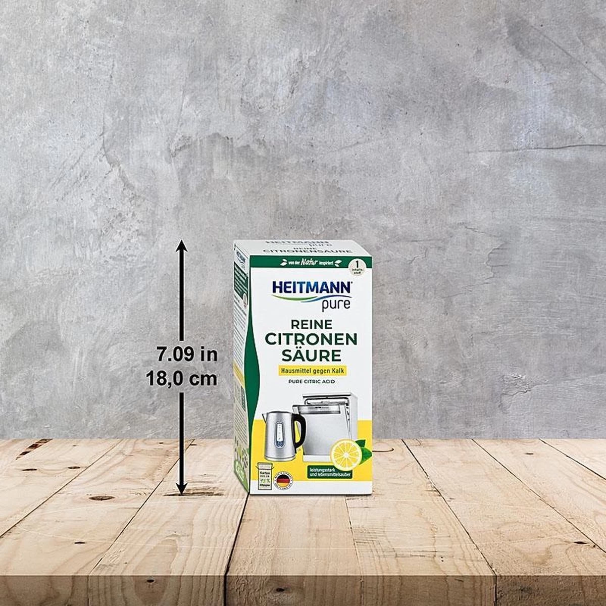 HEITMANN Pure Ontkalker- Citroenzuur Ontkalker, Natuurvriendelijke Kalkreiniger Voor Een Hygiënische Reiniging - Poeder, 1x 350 G - Afbeelding 4