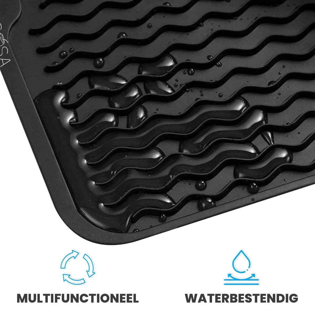 Bangosa Afdruipmat - Vaat Afwas Droogmat - Siliconen 50 X 40 - Afbeelding 8