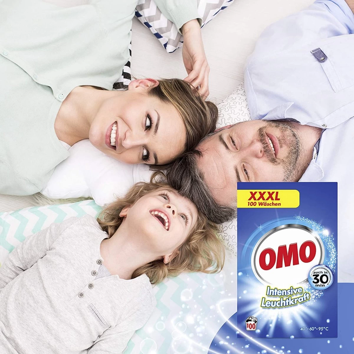 Omo Wit Waspoeder XXXL 100 Wasbeurten 7kg Wasmiddel + Met Komili Shampoo 200ml - Afbeelding 4