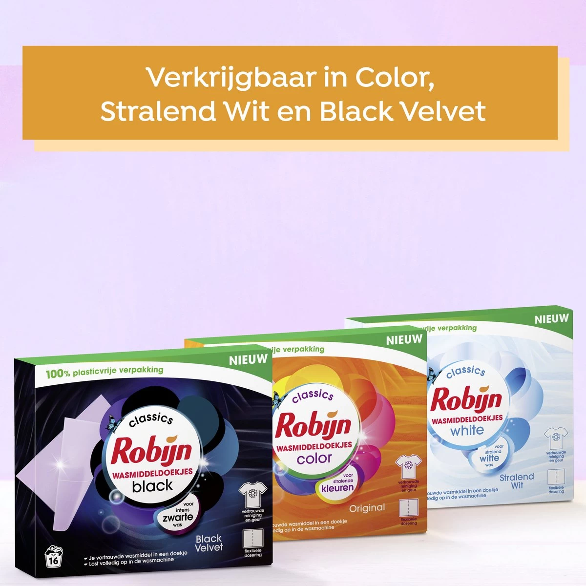 Robijn Classics Black Velvet Wasmiddeldoekjes - 4 X 16 Wasstrips - Voordeelverpakking - Afbeelding 10