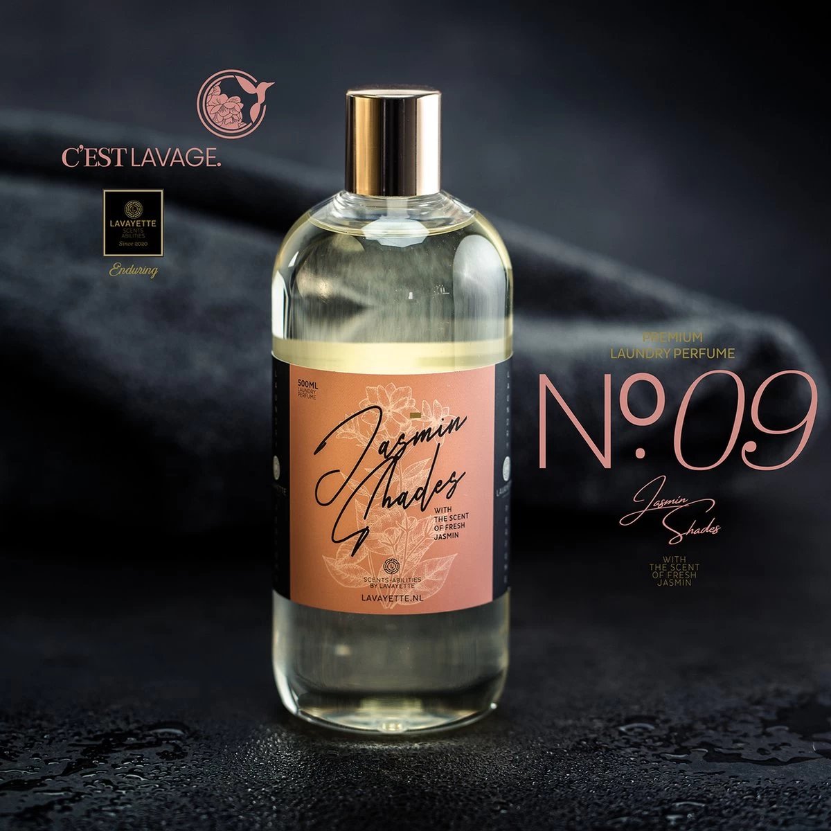 Lavayette Premium Wasparfum - Jasmin Shades - Geurbooster 500ml (Diamante) - Afbeelding 2