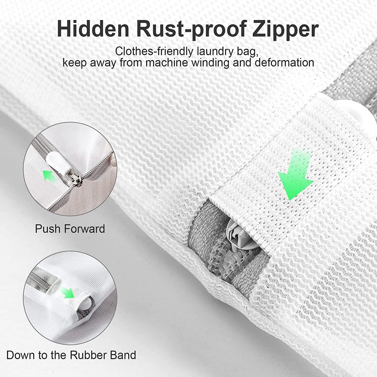 BOTC Waszakken - Wasnetten - Set Van 5 - Bescherm Je Wasgoed En Wasmachine - Transparant - Afbeelding 2