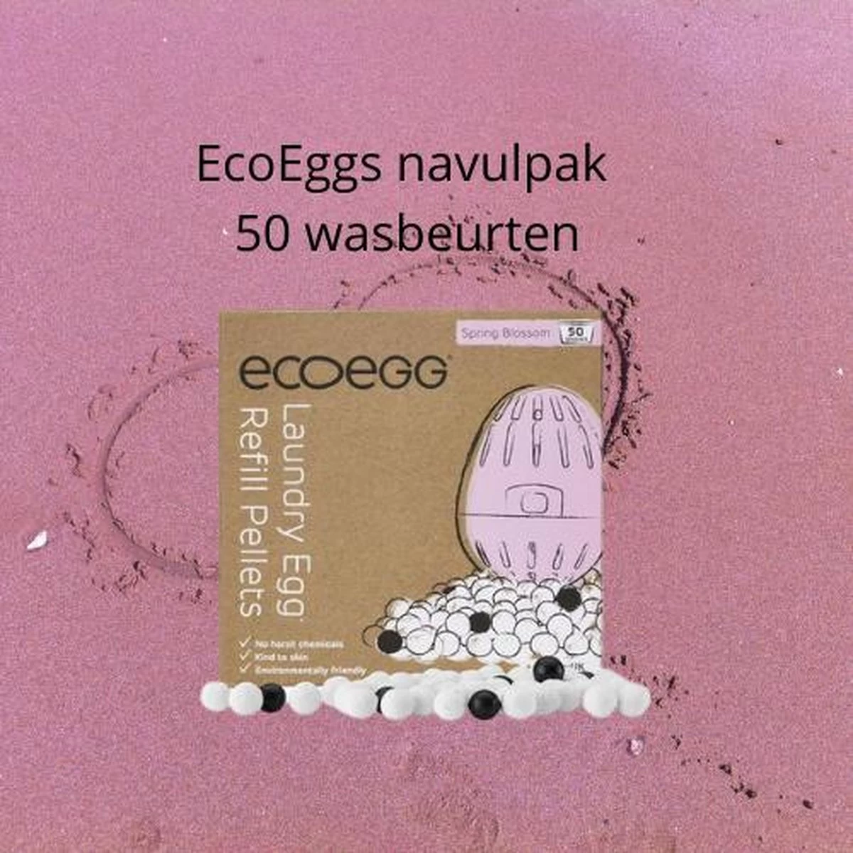 EcoEgg - Navul Eco-egg Wasbol - Refill Ecoegg Spring Bloesem - Vegan - Zuinig Wassen - Milieuvriendelijk Wassen - Propere Eco Wassen - 50 X Goedkoop Wassen - Afbeelding 5