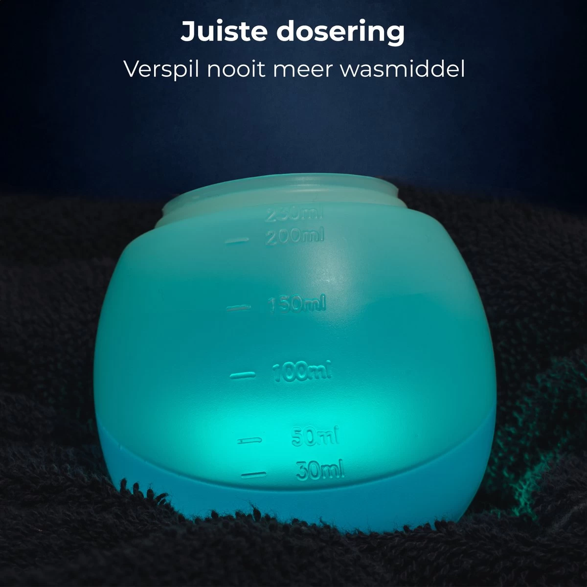 FAVE Doseerbol - Wasbollen - Drogerbollen - Transparant - Doseerdop - 230ml - 1 Stuk - Inclusief E-book - Afbeelding 2