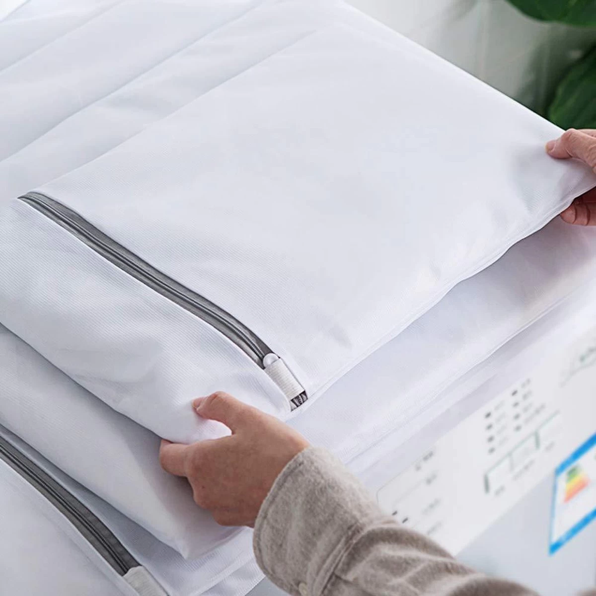 ForDig Wasnet Waszakjes (5 Stuks) Voor Lingerie En Fijne Was - Geschikt Voor Wasmachine - Met Rits - Wit - Afbeelding 7