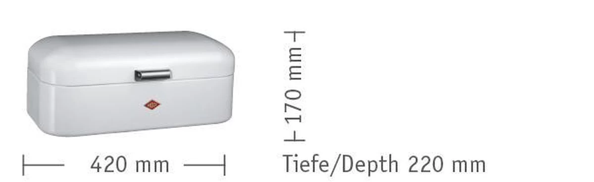 Wesco Grandy Broodtrommel Wit - Afbeelding 2