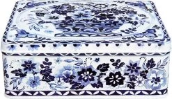 Emma Bridgewater By Claire Winteringham Deep Rectangle Koektrommel 20x15x8cm Blauw/wit