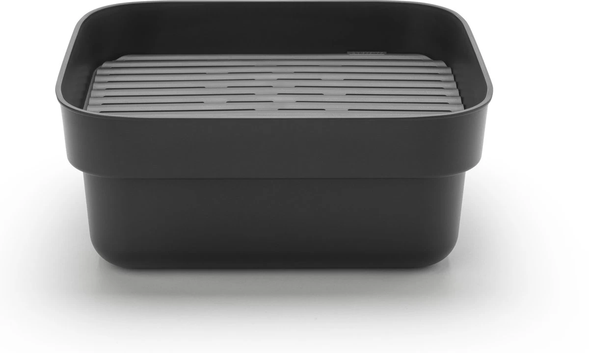 Brabantia SinkSide Afwasbak Vierkant - Met Afdruipschaal - Dark Grey