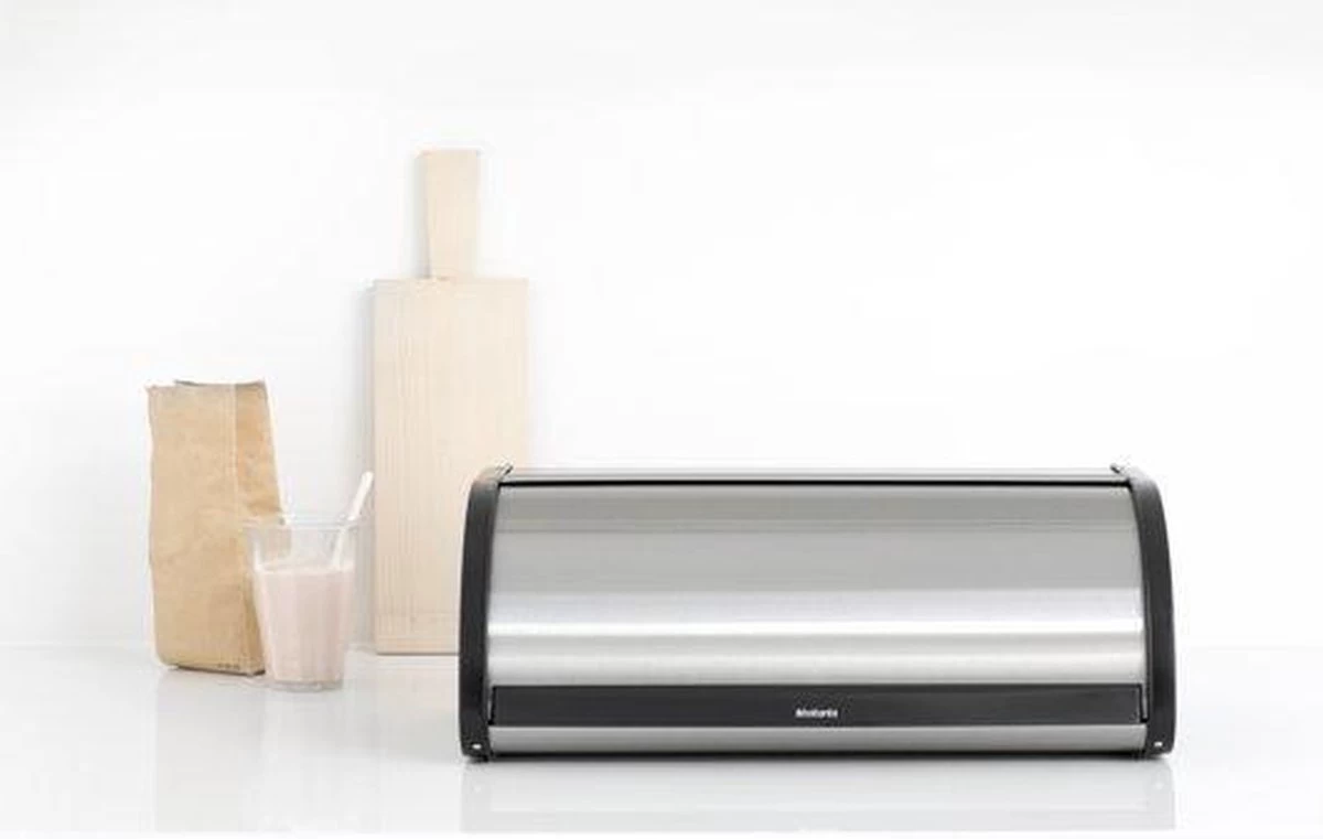 Brabantia Broodtrommel - Met Schuifdeksel - Matt Steel Fingerprint Proof - Afbeelding 7