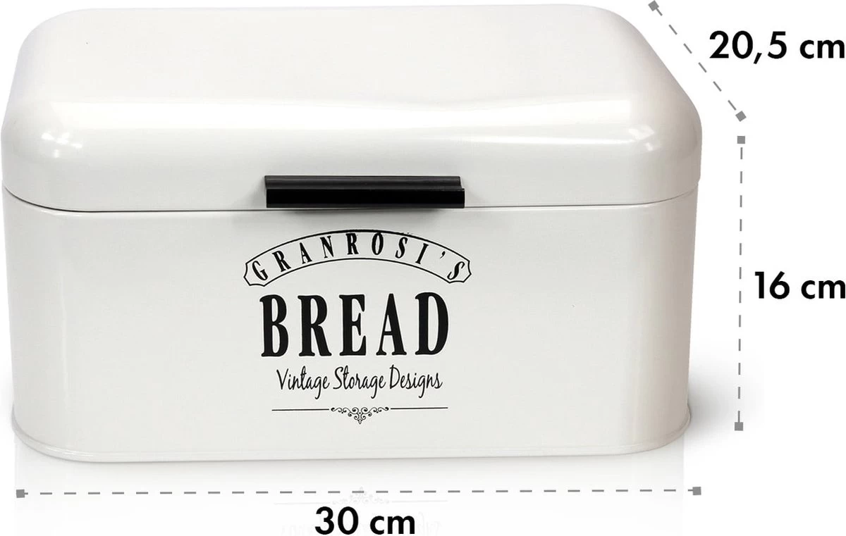 Delaware Broodtrommel Metaal 30 X 16 X 20,5 Cm Klapdeksel Ventilatiegaten - Afbeelding 7