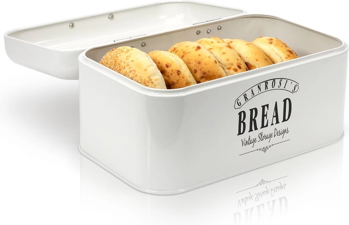 Delaware Broodtrommel Metaal 30 X 16 X 20,5 Cm Klapdeksel Ventilatiegaten - Afbeelding 8