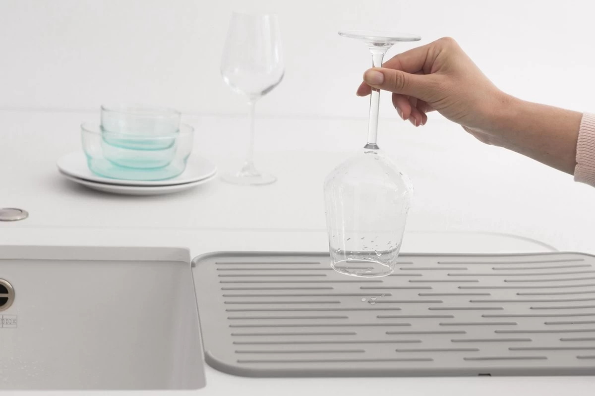 Brabantia SinkSide Afdruipmat - Siliconen - Mid Grey - Afbeelding 2