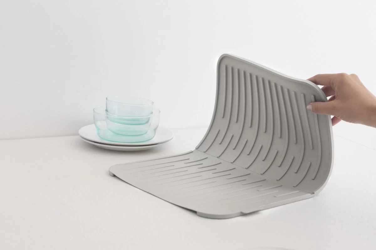 Brabantia SinkSide Afdruipmat - Siliconen - Mid Grey - Afbeelding 5