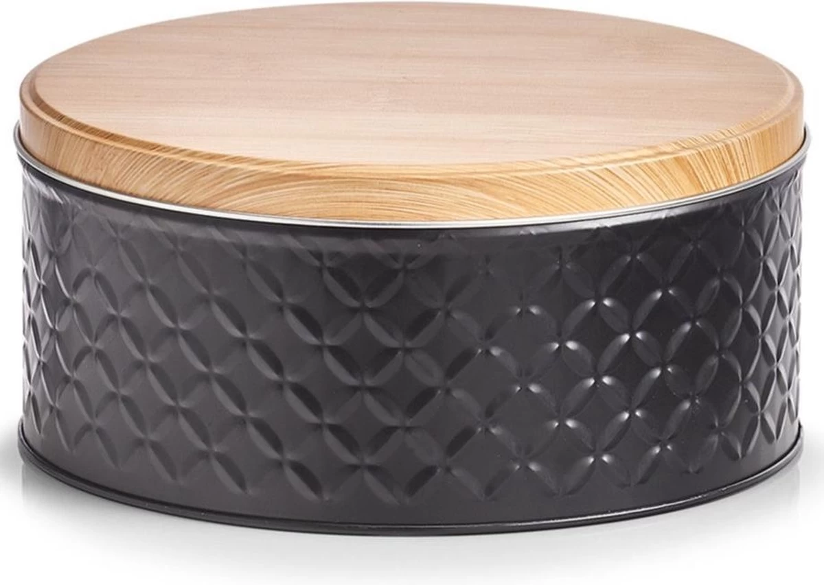 Zeller Bewaar/voorraad Blikken - Zwart - 3,8L - 20 X 9,5 Cm