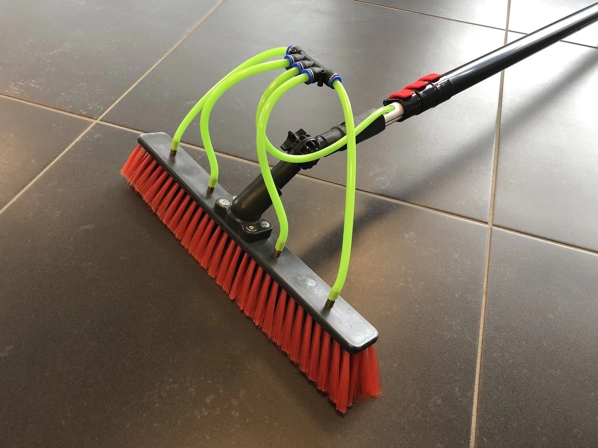 Aqua2Go Telescoopsteel 7,2 Meter - Lichtgewicht Aluminium - 40 Cm. Borstel - Ramen Wassen - Zonnepanelen - Afbeelding 5