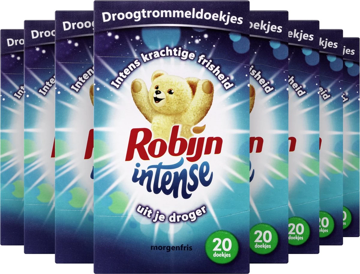Robijn Intense Morgenfris Droogtrommeldoekjes - 9 X 20 Stuks - Voordeelverpakking - Afbeelding 8