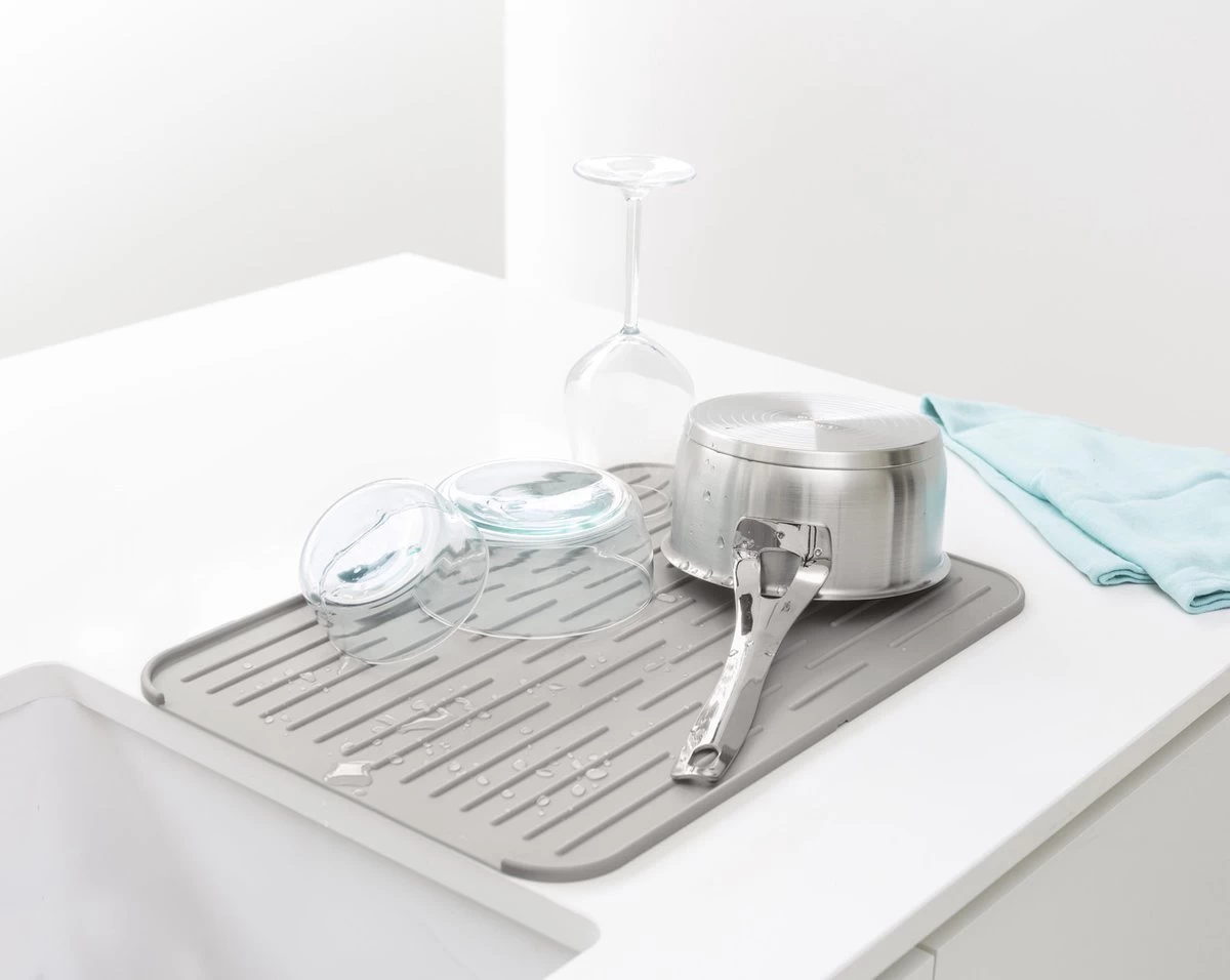 Brabantia SinkSide Afdruipmat - Siliconen - Mid Grey - Afbeelding 3