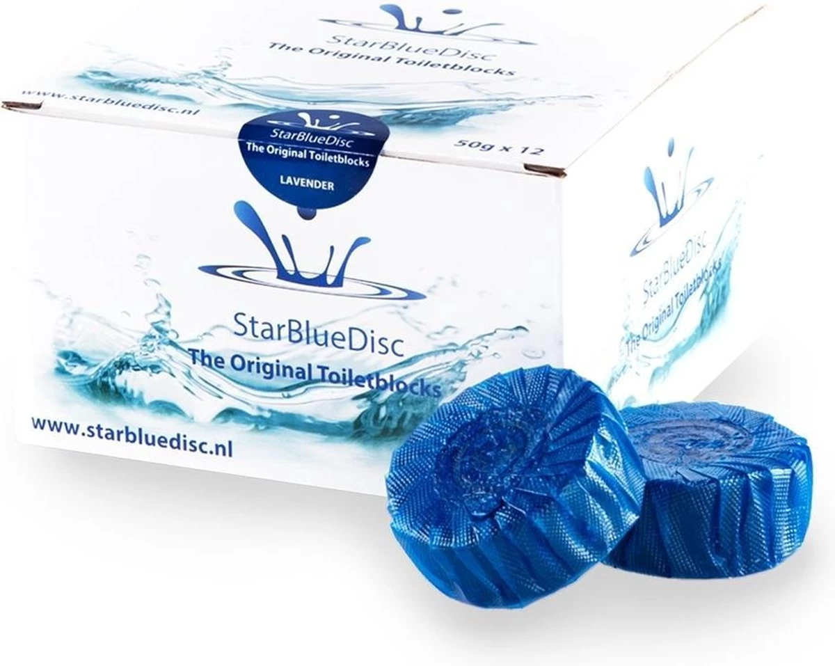 StarBlueDisc 12 Stuks Toiletblokjes Halfjaar Verpakking Blauw - Afbeelding 8