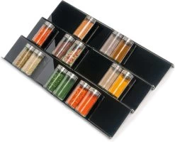 Goedewaere Kruidenrek Lade - 6 Stuks - Keuken Organizers - Keukenlade Organiser - Kruiden Organizer - Uitschuifbaar - Kunststof