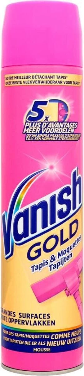 Vanish Gold Mousse Voor Tapijt Vlekkenverwijderaar - 600 Ml - Afbeelding 2