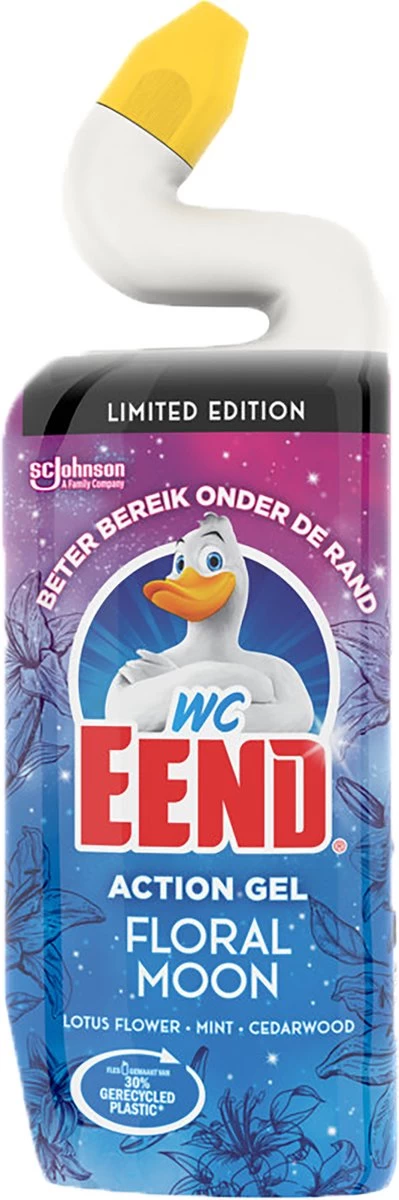 WC Eend Toiletreiniger Action Gel Floral Moon - 6x 750 Ml - Voordeelverpakking - Afbeelding 3