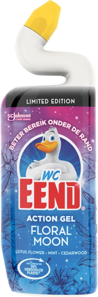 WC Eend Toiletreiniger Action Gel Floral Moon - 6x 750 Ml - Voordeelverpakking - Afbeelding 2
