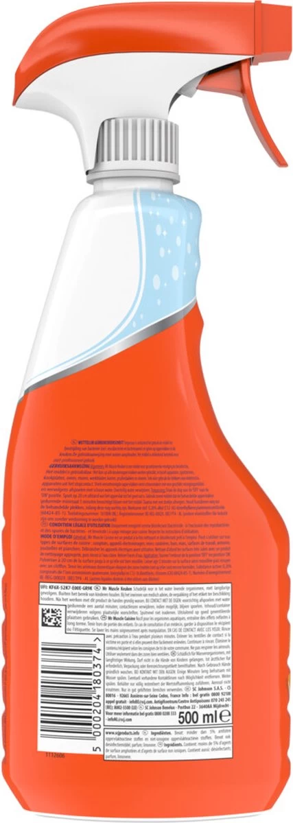 3 X Mr Muscle Keuken Reiniger Spray - Keukenreiniger - 3 X 500ml - Afbeelding 4