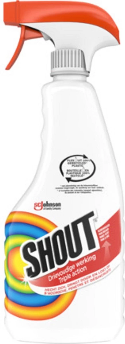 Mr Muscle Shout Vlekkenoplosser Triple Action - Spray - 2 X 500 Ml - Afbeelding 3